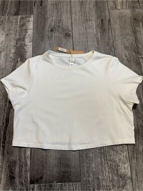 SKIMS Cotton Jersey Super Cropped T-Shirt NWT 4X Marble